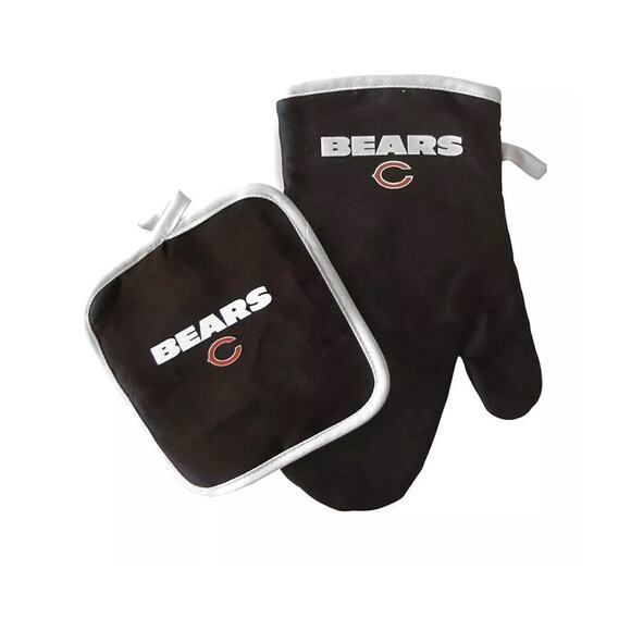 Chicago Bears NFL Team Oven Mitt and Pot Holder Set Officially Licensed New - Picture 1 of 9